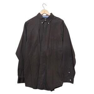 Casuals Mens XLT Brown Micro Corduroy Button Down Long Sleeve Shirt 100% Cotton